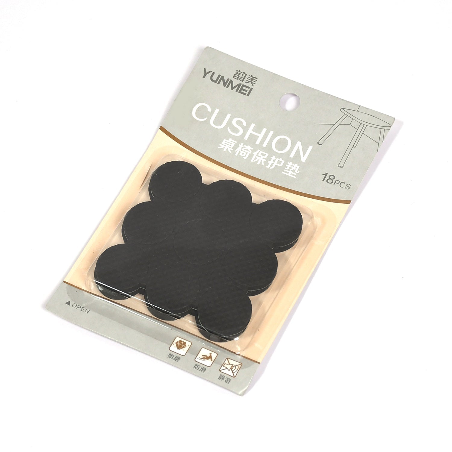 1767 Round Self Adhesive Rubber Pads for Furniture Floor Scratch Protection (pack of 18) DeoDap 1767 Round Self Adhesive Rubber Pads for Furniture Floor Scratch Protection (pack of 18) DeoDap